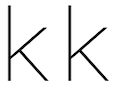logo that says kk from name and surname of Klaudia Kazmierczak